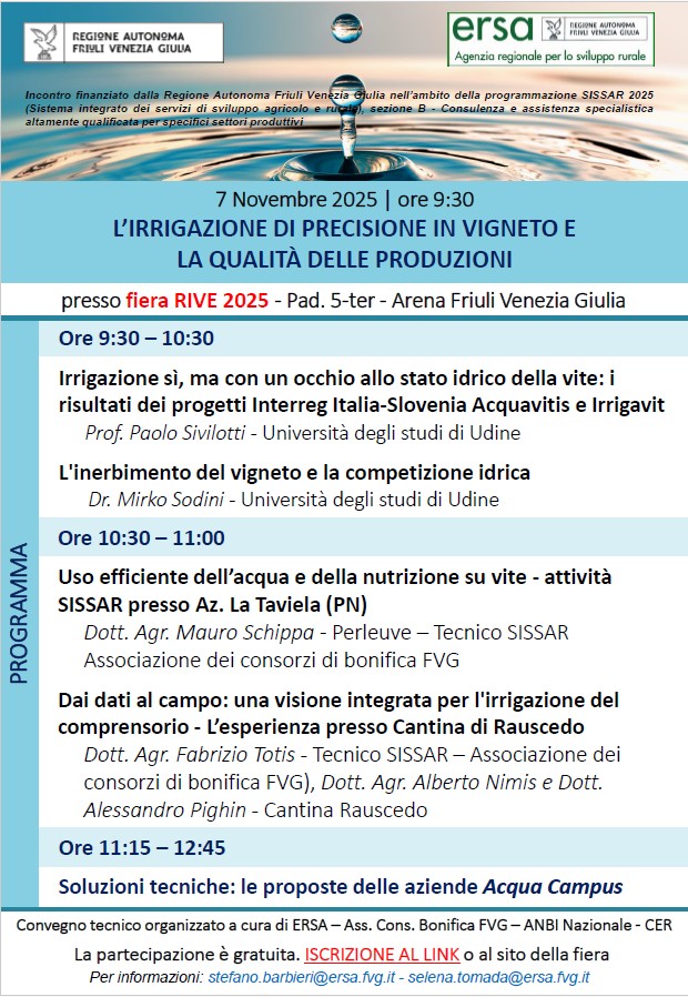 Locandina RIVE 2025 - Sissar