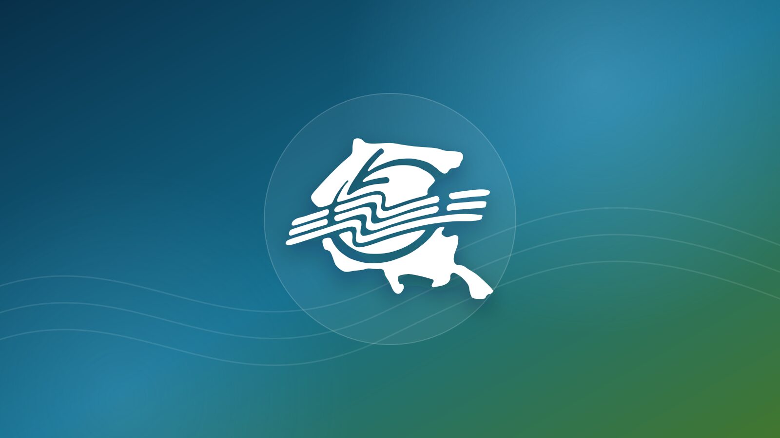 Logo dell’Associazione Consorzi di Bonifica del Friuli Venezia Giulia in bianco su fondo sfumato blu e verde